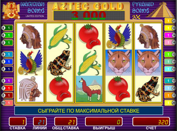 Игровой автомат Ацтек Голд - играть онлайн в щедрые слоты
