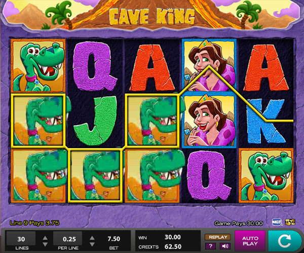 Игровой автомат Cave King - богатства доисторической эпохи в казино Джойказино