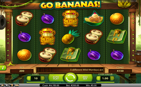 Игровой автомат Go Bananas - необыкновенные выигрыши в онлайн казино Вулкан