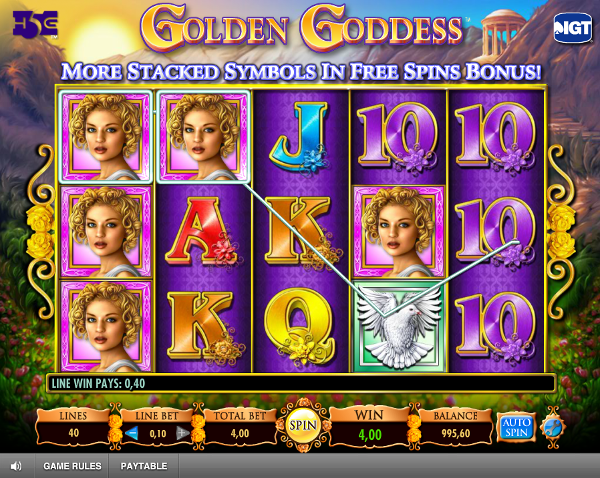 Игровой автомат Golden Goddess - сказочная тематика и выигрыши в казино Вулкан 777