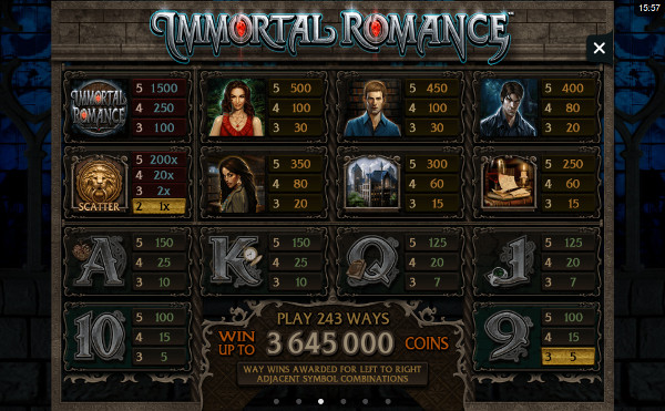 Игровой автомат Immortal Romance - огромные выигрыши на официальный сайт казино Адмирал 777