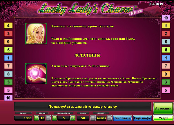 Игровой автомат Lucky Lady's Charm Deluxe - играть на выгоду в Вулкан казино